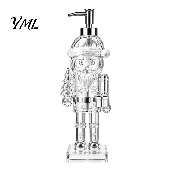 Modern Bathroom Accessories for Christmas Theme Hand Soap Dispenser, Nutcracker/Santa/Snowman/Cookie Man/Christmas Tree Shape, 55 Ounce Santa