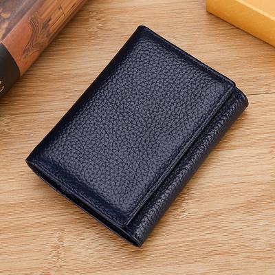 The First Layer of Cowhide Men's Coin Purse Card Case Leather Organ Card Holder Multi-function ID Card Holder Christmas Gift