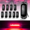 10Pcs 3.5" Red 12 LED Marker Lights Clearance Side Light Smoke For Truck Trailer RV