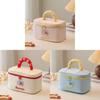 Cute Cartoon Bear Makeup Bag With Plush Fabric For Daily Commuting And Travel Storage