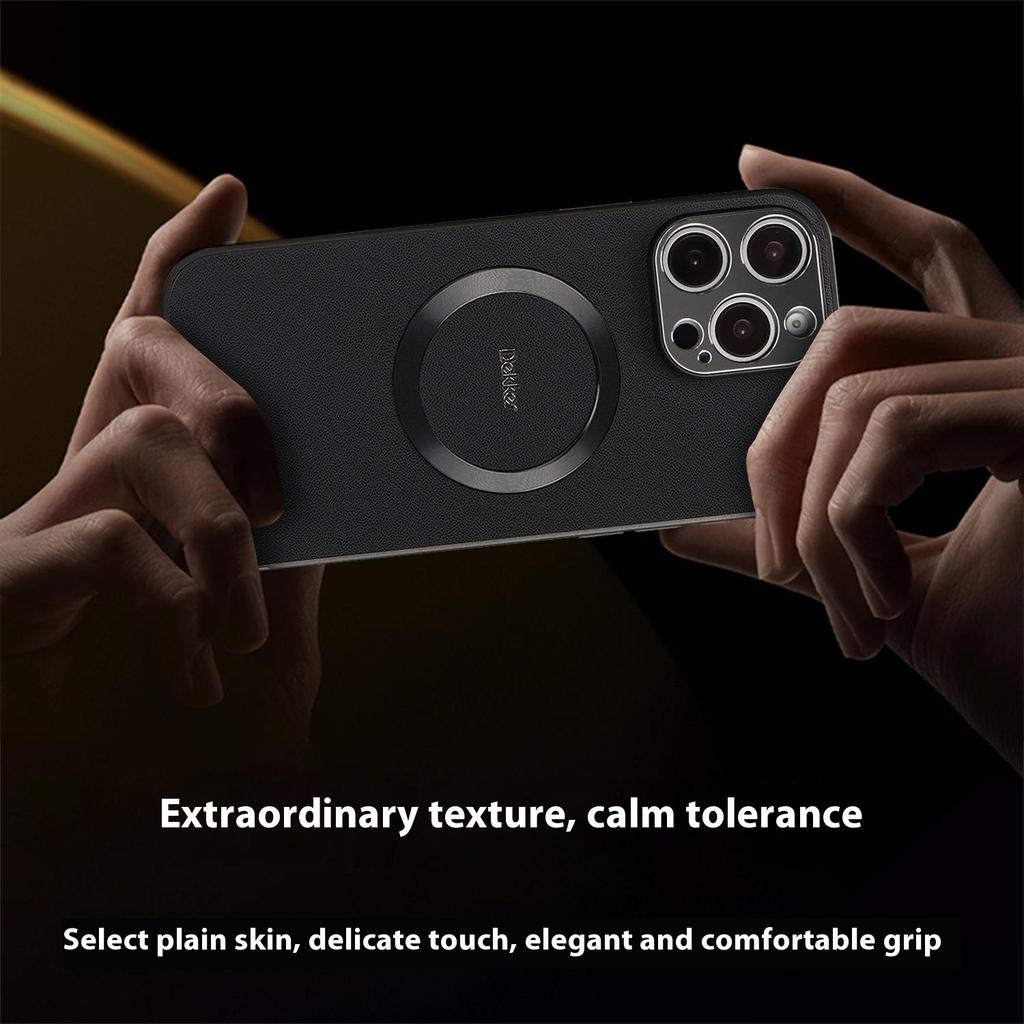 DEKKER For iPhone 16 Pro Case Compatible with MagSafe PU+TPU Phone Back Cover