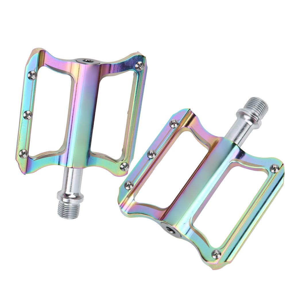 Aluminum Alloy Colorful Mountain Bike Pedals Lightweight Flat Bicycle Pedal Sets