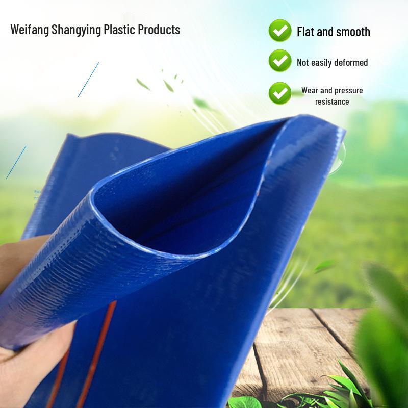 High-Pressure PVC Irrigation Hose - Flexible, All-Weather, Drought-Resistant (Red/Blue)