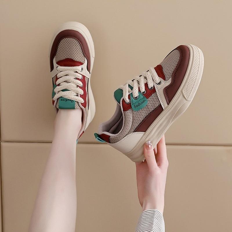 Fashion Summer New Women Flat Shoes Luxury Mesh Breathable Casual Shoes Lightweight Mixed Colors Woman Sports Shoes Sneakers Tenis Mujer