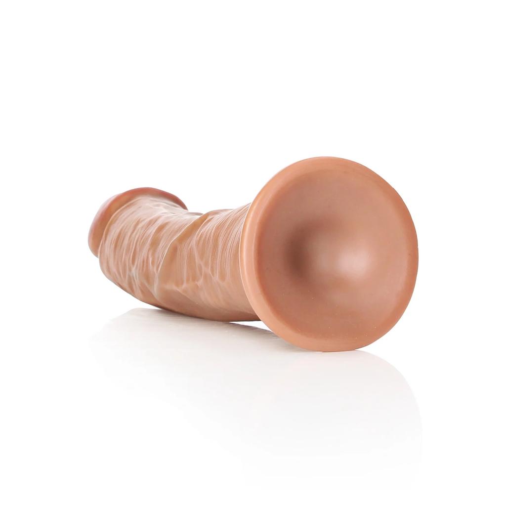 RealRock - Curved Realistic Dildo with Balls and Suction Cup 25.5 Cm