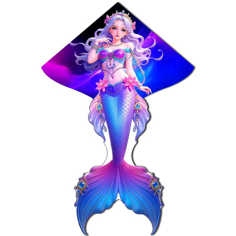 Pearl Mermaid Princess Cartoon Kite for Kids