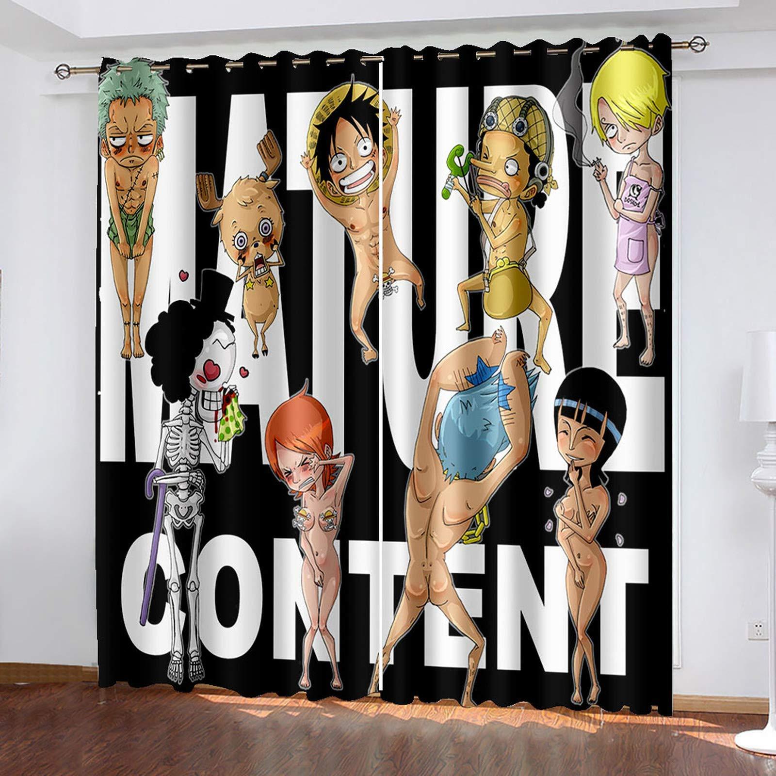 

One Piece ComicsPrinted 100% полиэстер Шторы Гостиная Спальня Для Затемнения Шторы Кухонные Аксессуары Рождественские Подарки 100x140cm