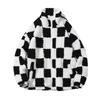 2025 Men's Korean Style Checkered Lambswool Coat for Autumn/Winter: Loose, Versatile, High-End Warmth