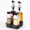 Oliere e Saliere con Base per Olio(Set di 5), Set da cucina per principianti, imbuto gratuito, flaconi dispenser per olio in vetro antigoccia, shaker in vetro