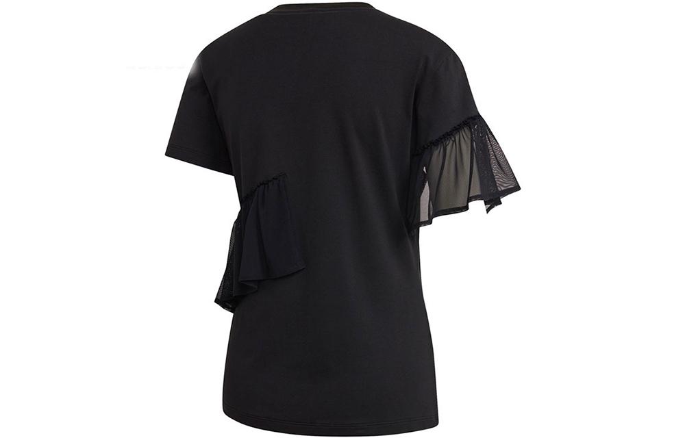 Adidas Originals Tulle T Shirts Women's Black Crew Neck Moderate Other GK3659