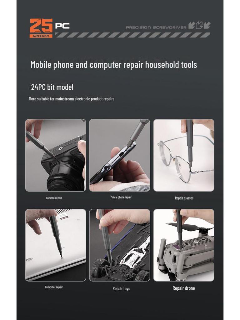 Green Forest Multi-function Screwdriver Set for Electronics Repair