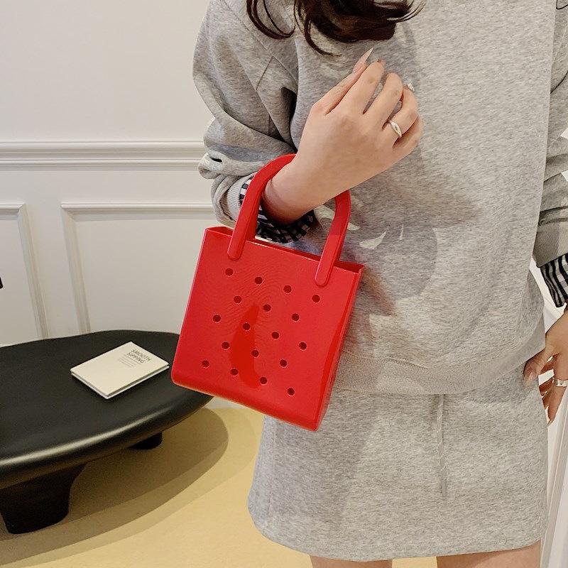 Solid Color Bag Women's New Beach Handbag