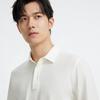 Jiomay Men's Pure Cotton Long Sleeve Polo Shirt