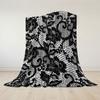 Floral Lace Flannel Blanket Perfect for Sofa Office Bed Travel Sleep Read Relax Camping four season use