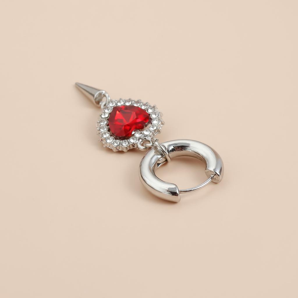 1 Pair Earrings Sweet Cool Fashion Asymmetrical Festival Gifts Flower Daily Wear For Women Personality Ear Buckles Heart-shaped Jewelry