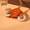 Retro Motorcycle Hanging Ornament Faux Leather Decoration Handcrafted Motorbike Backpack