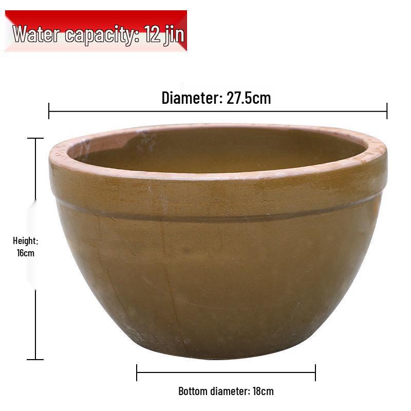 Traditional Ceramic Water Jar for Pickling, Rice Wine Fermentation, or Flour Storage