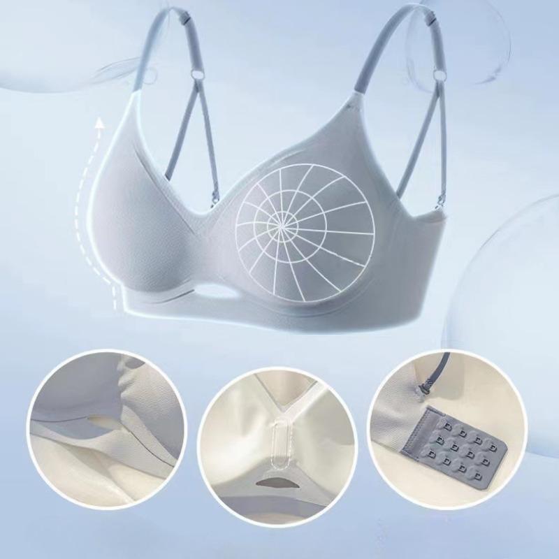Lingerie Women's Gathered Non-marking Non-steel Ring To Collect Side Breasts Anti-sagging Bra