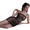 Sex underwear sexy neck split mesh clothes jacquard hollow hip skirt uniform temptation suit sexy pajamas