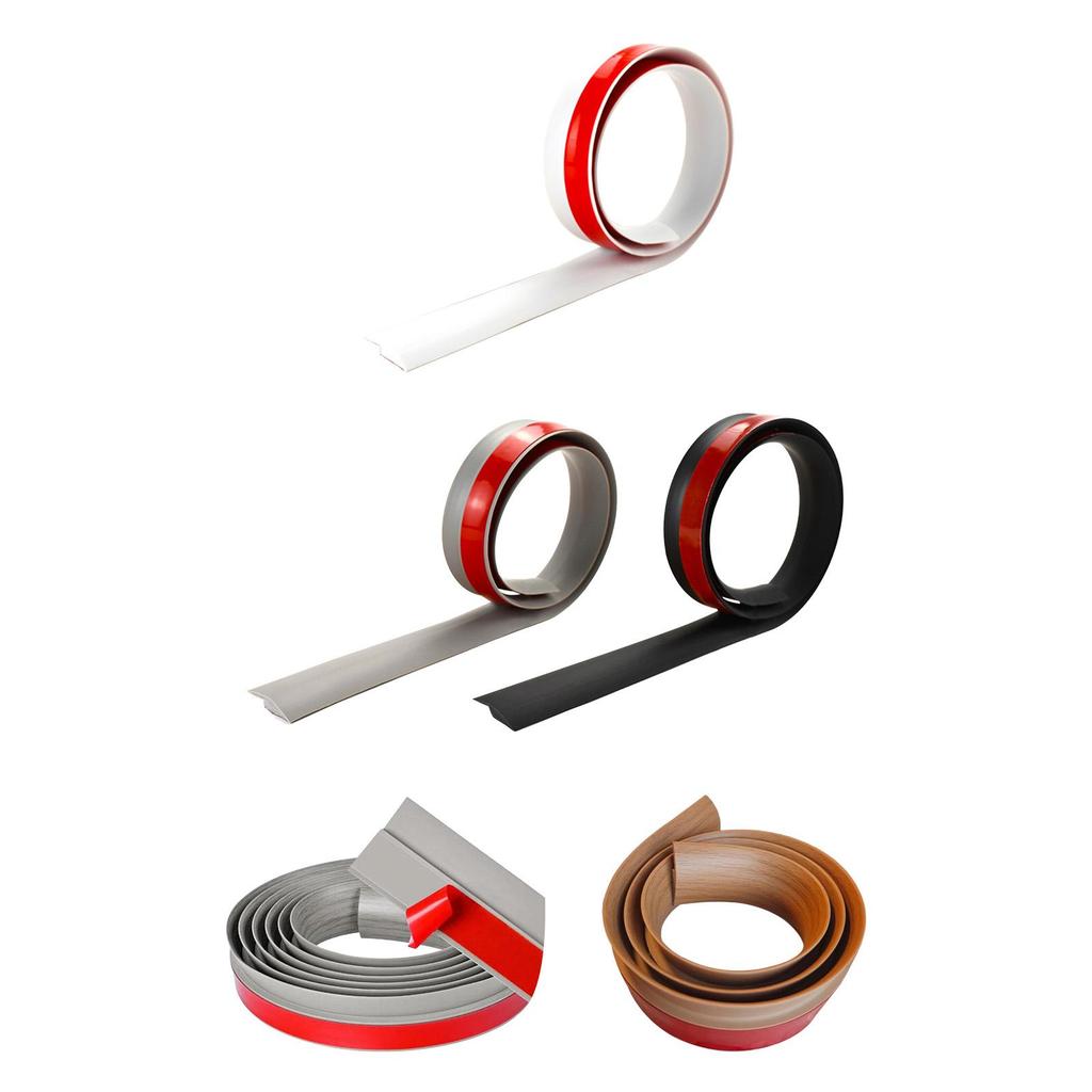 2M Flooring Seam Strip Laminate Strip 3.5cm Wide Waterproof Cuttable for Door Threshold Uneven Surface Joining Gap Kitchens