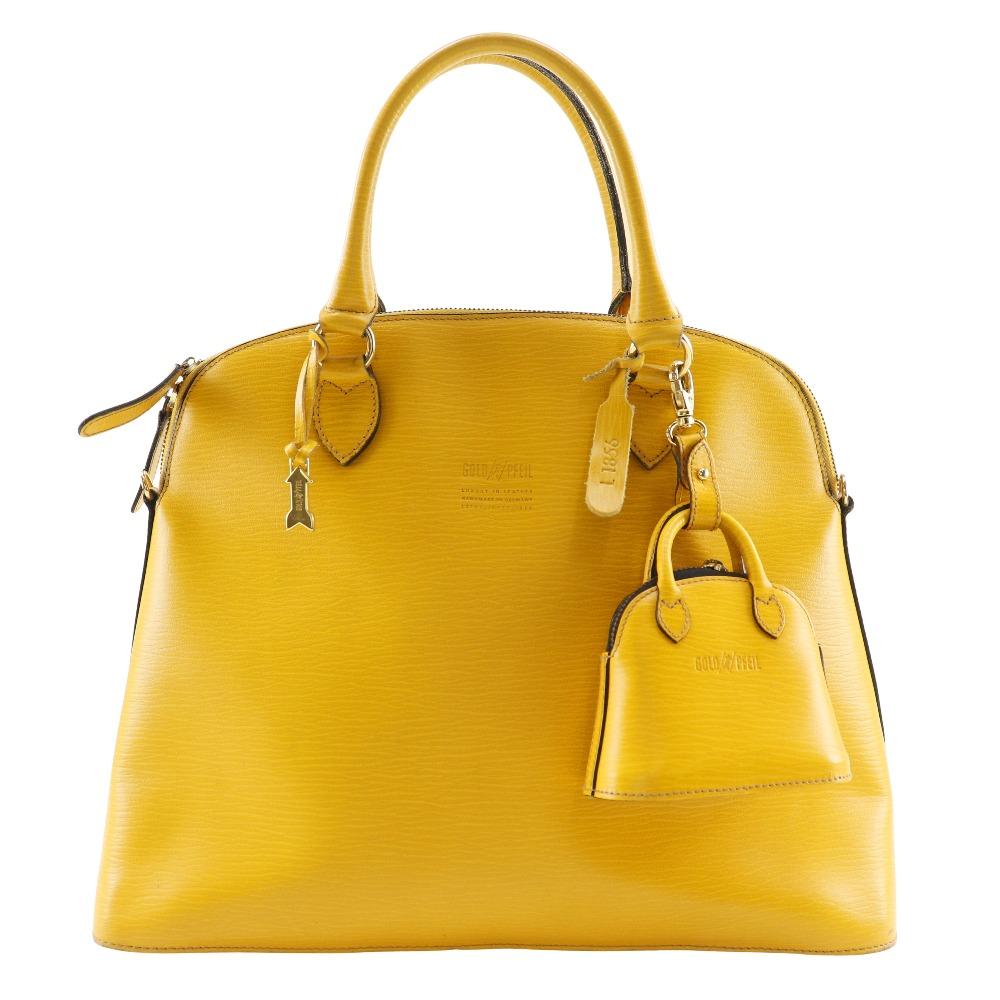 

GOLD PFEIL Handbag yellow leather Women Used