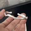 100% Solid 925 Sterling Silver Retro Bracelet for Women Geometric Wave Line Handmade Sparkling Simple Bracelet Birthday Gift
