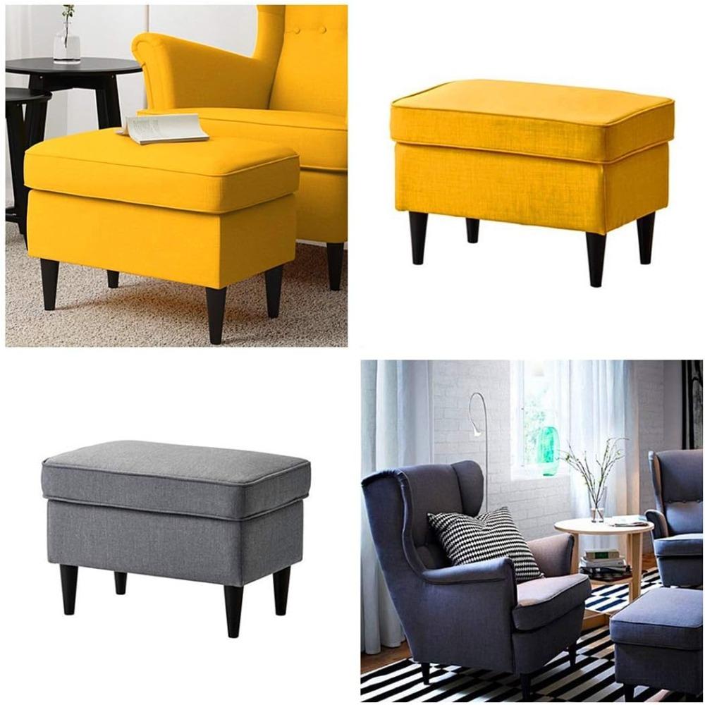 Black Round Solid Wood Sofa Couch Chair Ottoman Loveseat Table Dresser Cabinet Furniture Legs Wooden Furniture Feet