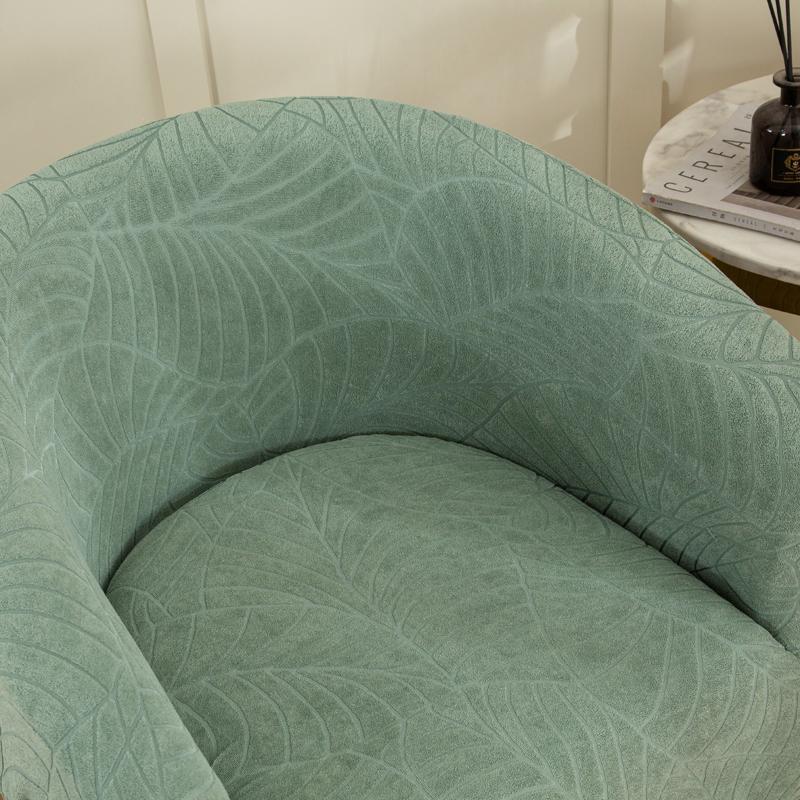 Club Chair Slipcover Stretch Barrel Chair Cover Sets Jacquard-Patterned Tub Chair Slipcover Sets Soft Spandex Armchair Couch Cover Removable