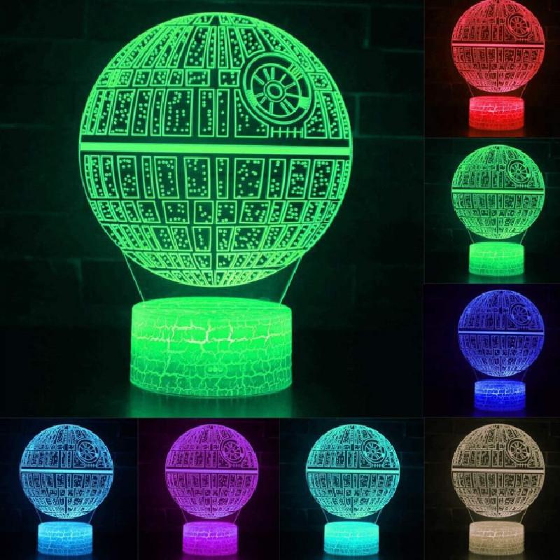 Death Millennium Falcon 3d Led Night Lamp Bedroom Decoration Lamp