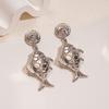 Textured Fish Earrings, Exaggerated High-end and Unique Temperament Earrings