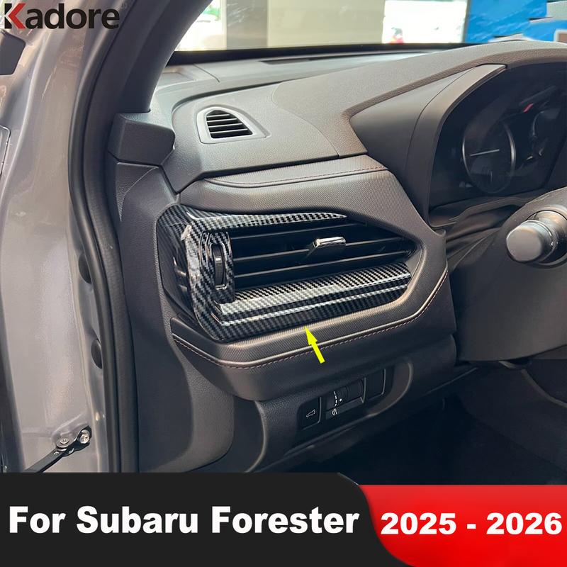 For Subaru Forester 2025 2026 Carbon Fiber Car Front Side Air Condition Vent Outlet Cover Trim Inteiror Mouldings Accessories