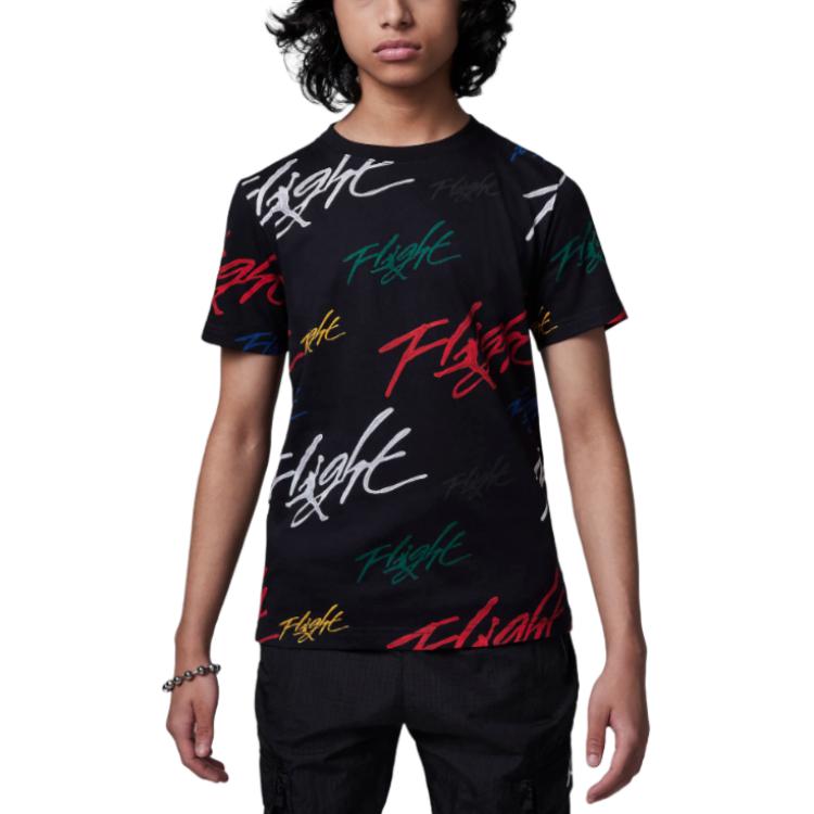 Jordan Flight T Shirt Black Teenagers HJ2098-010 S