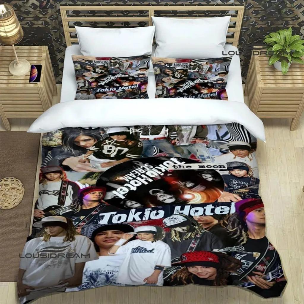 Comforter Rock Band Hd Comforter Tokio Hotel Band Printed Bedding Set For Adult Kids Single Twin Full Queen King