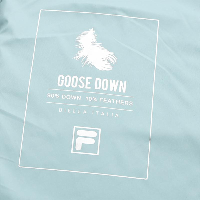 Fila White Casual Commuter Trendy Fresh Comfortable Versatile Slightly Stretchy Goose Down Warm Hooded Down Jacket Women Outerwear F11W543916FLG