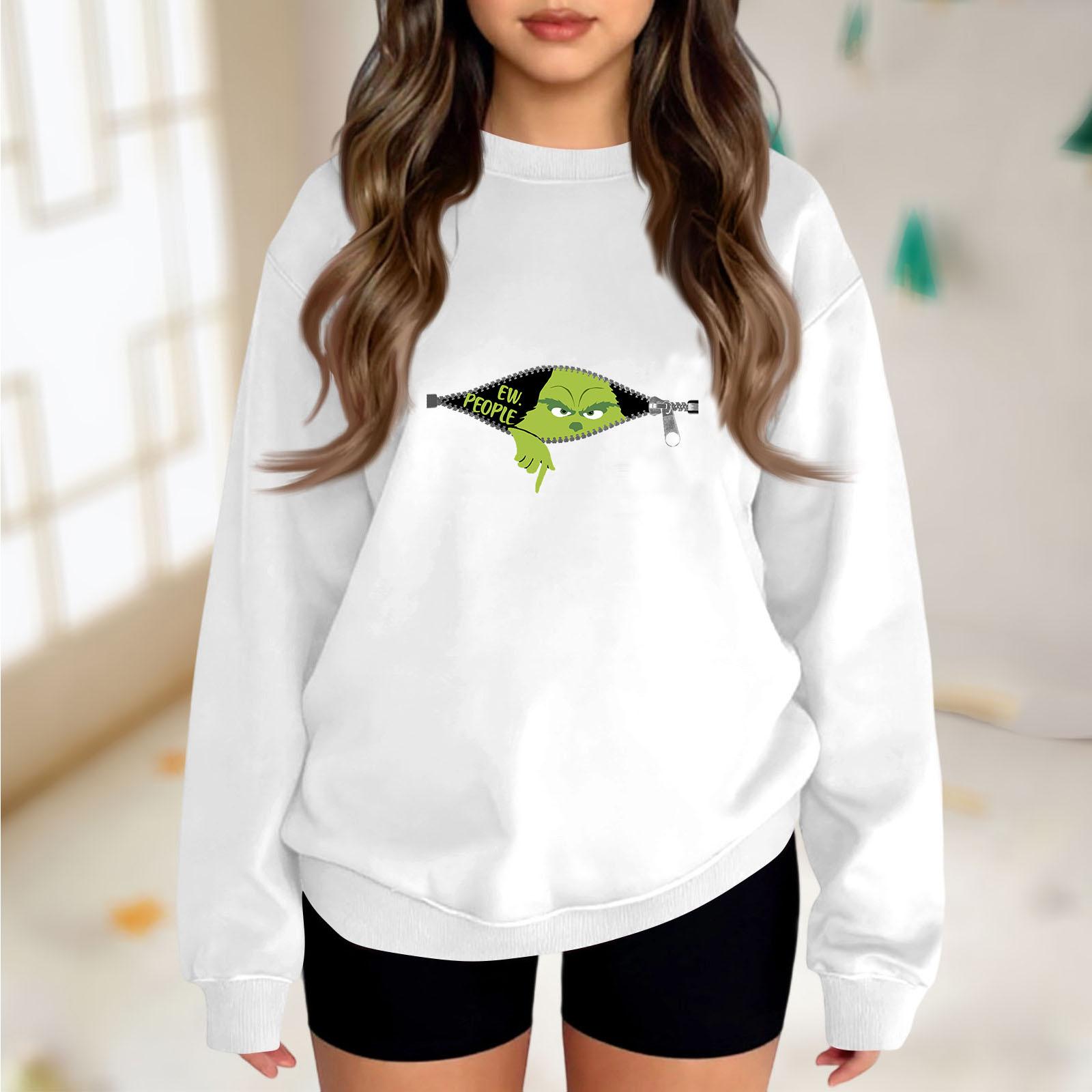 

Детская толстовка с капюшоном для мальчиков и девочек, модная толстовка с длинными рукавами и принтом 150 белый