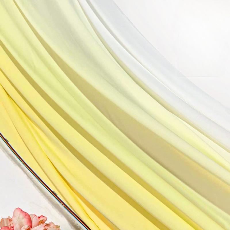 100x150cm Fashion Gradient Fabric Chiffon for Clothing Dresse Scarves Sewing Multicolor Translucent Cloth Needlework Soft Smooth
