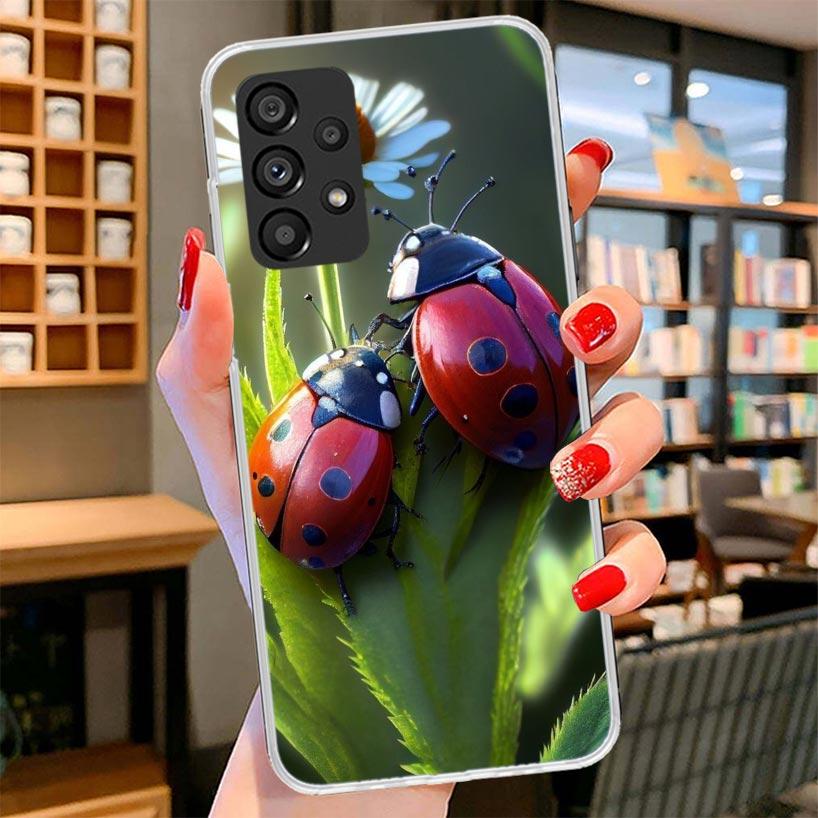 Insect Seven-Star Ladybug Phone Case For Samsung Galaxy A17 A37 A57 A16 A26 A36 A56 A15 A25 A35 A55 A14 A24 A34 A54 A13 A23 A33