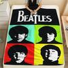 1PC Band Print FlAannel Blanket, High quality Comfortable for All Seasons, Home Decor, Warmth and Comfort