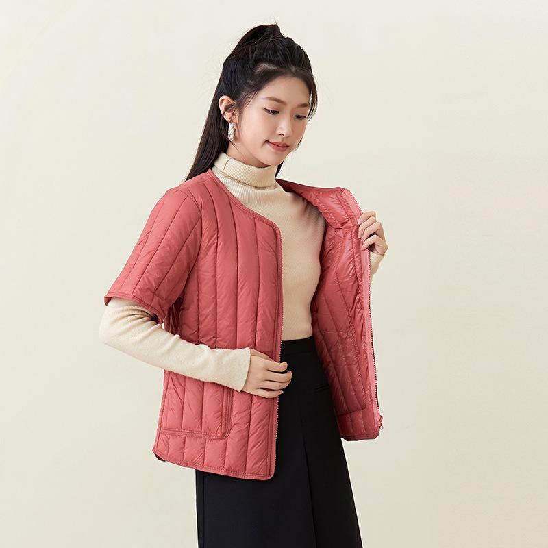 Women's new zipper thickened thermal cotton liner women's home cotton-padded clothes cotton-padded short-sleeved tops 2466