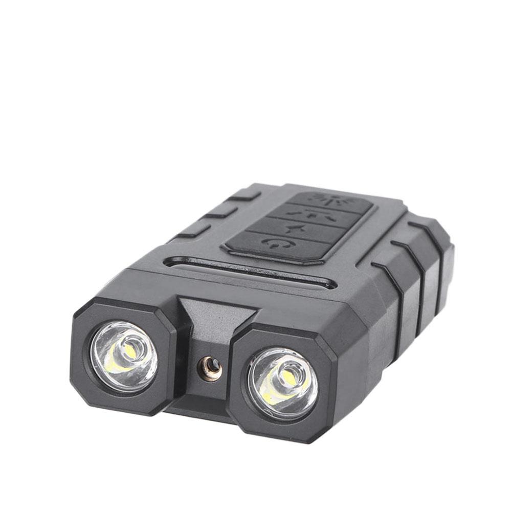 Powerful LED Flashlight Keychain USB Charging Camping Spotlight Torch 600LM Alarm Emergency Lamp for Camping Fishing Walking