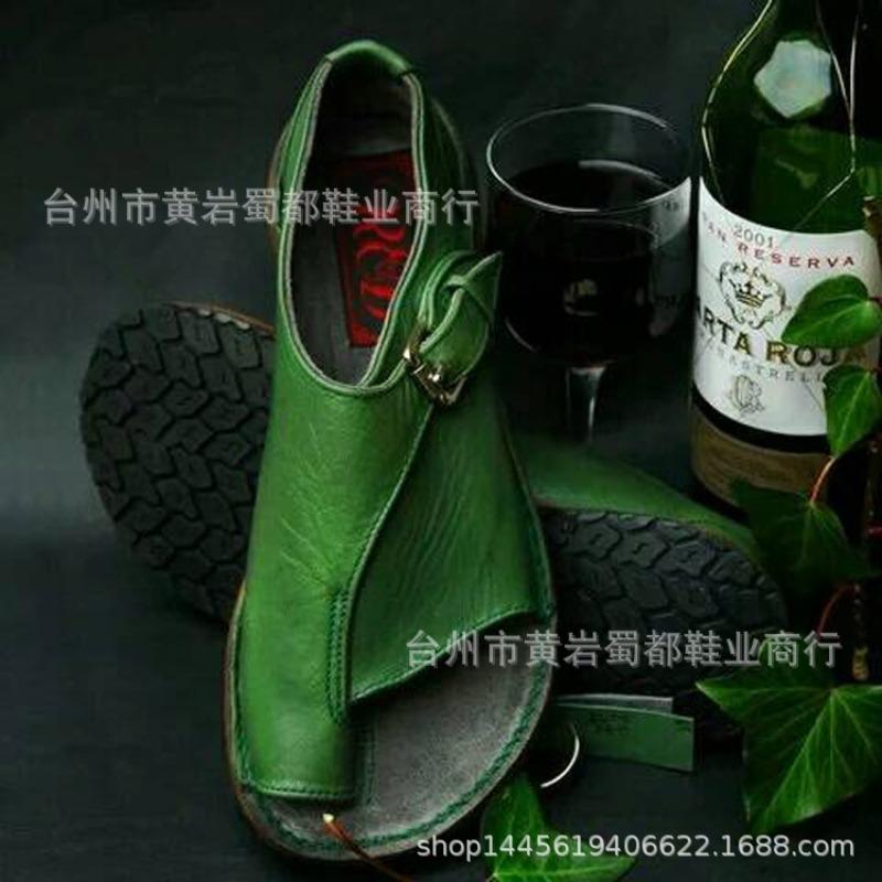 20 spring and summer new sandals women's hot sale fashion casual comfortable fashion solid color set toe large size flat women's sandals