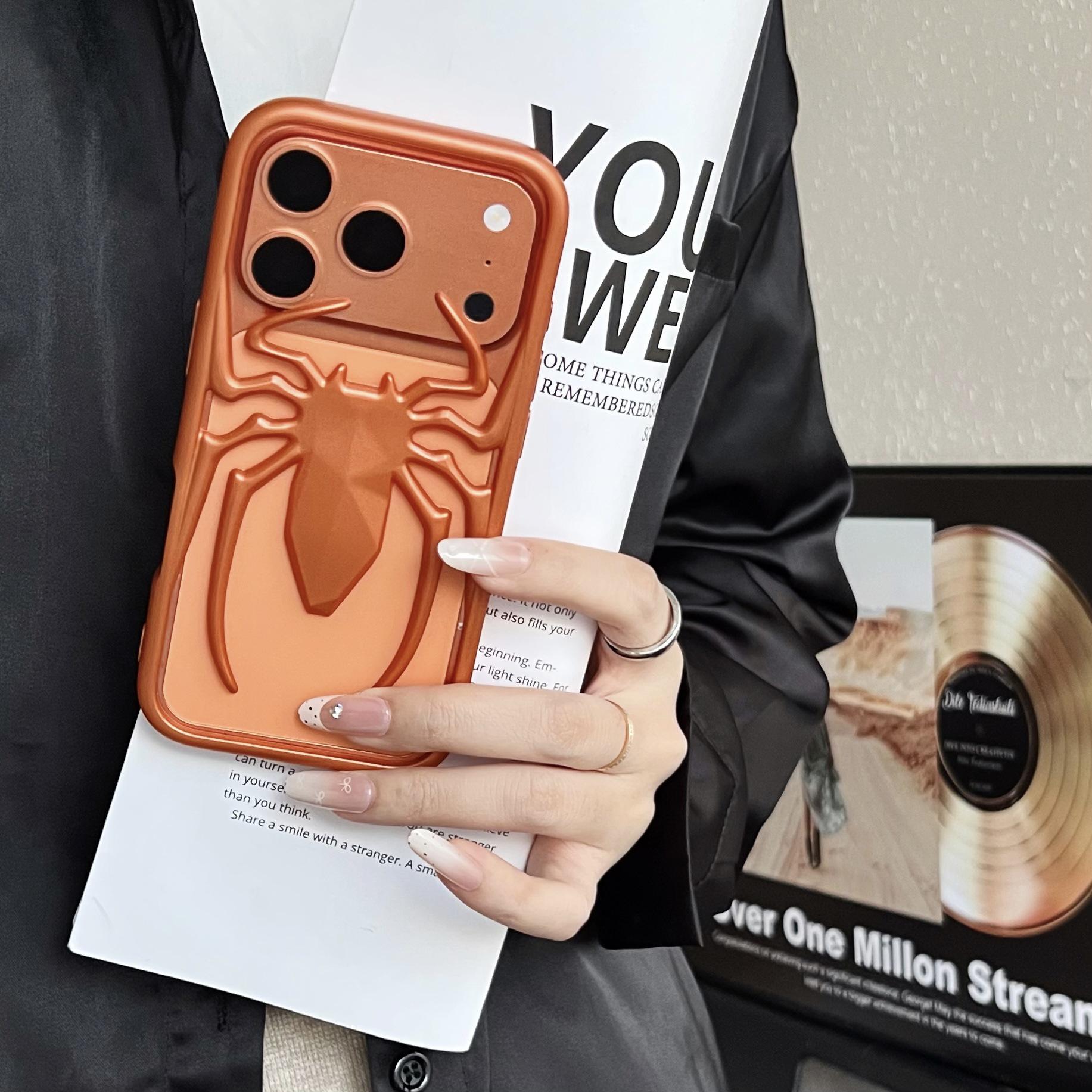 

Spider-Man Hollowed-Out Heat Dissipation Case for iPhone 17 Pro Max - Apple Drop-Proof, Soft, Protective Cover iPhone 16 Plus