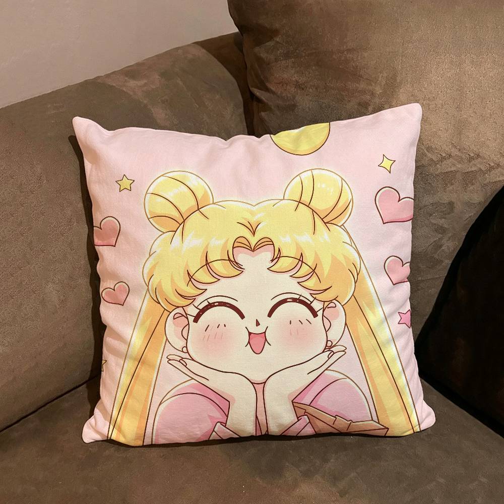Cute For ailors M-Moon Comfortable soft Pillow Case for Sofa Living Room Home Decor Protective Covers