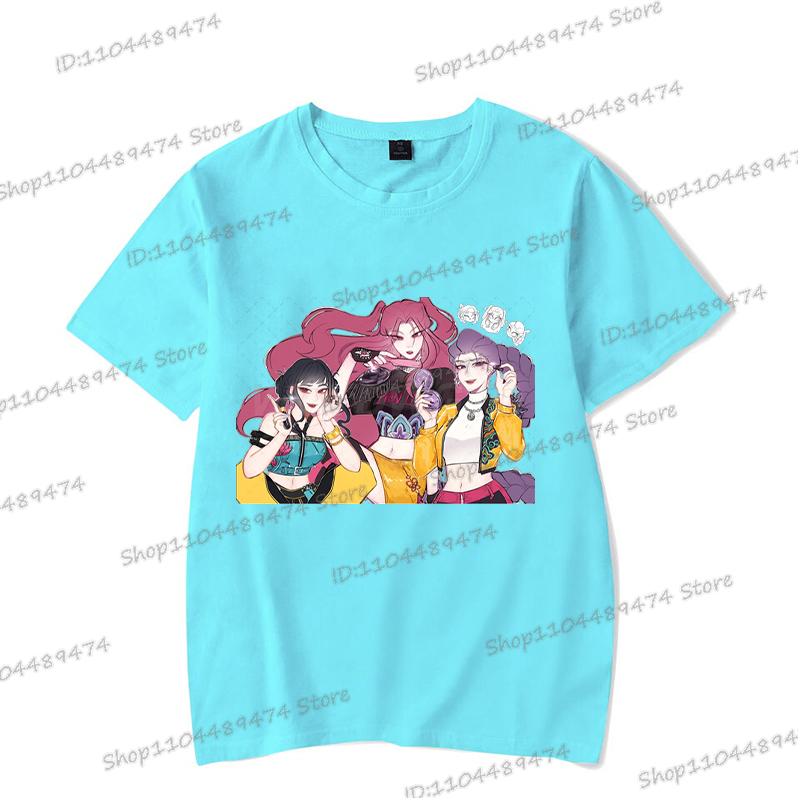 Rumi Print Women Men T Shirts KPop Demon Hunters Summer Funny Hip Hop Streetwear Short Sleeve Casual Anime Teenage T-shirts