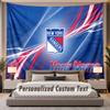 Custom Name Text Tapestry New York Rangers Personalized Polyester Wall Tapestry For Bedroom And Room