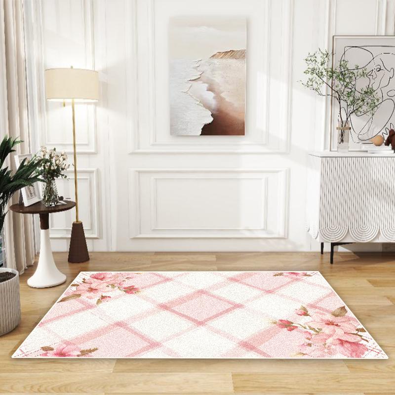 Modny Dywan w Stylu Lekkiego Luksusu Salon Dekoracja Domu Stoliki Kawowe Antypoślizgowe Dywaniki Pod Sofę Sypialnia Zmywalne Maty Podłogowe