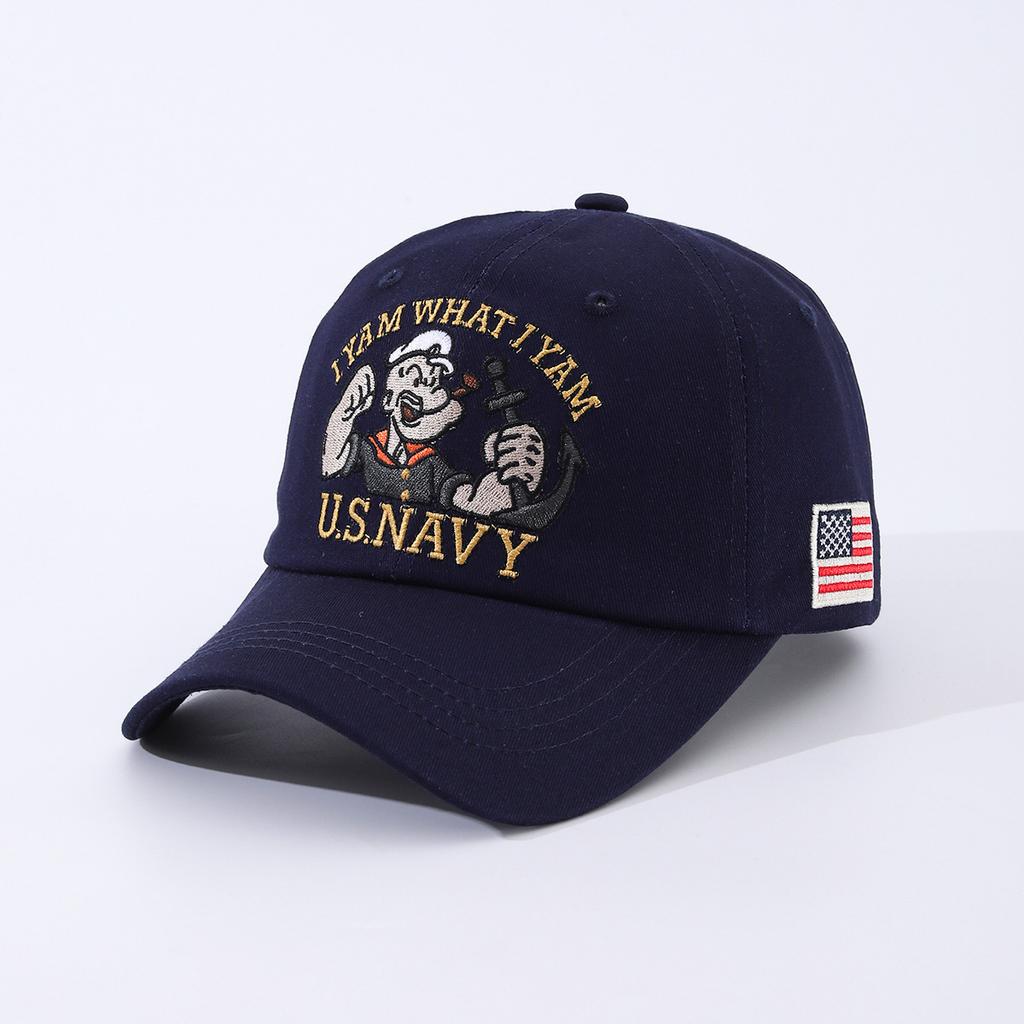 Vintage Old School Cartoon Print Baseball Cap Unisex Outdoor Casual Hat Duckbill Cap Round Top Cotton Cap For Teenagers Spring Autumn Winter