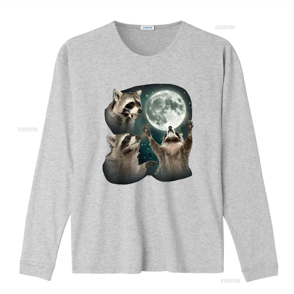 Raccoon T Shirt 3 Racoons Howling At Moon Funny Weird Cursed vintage Washed Slightly Comfortable Stretched