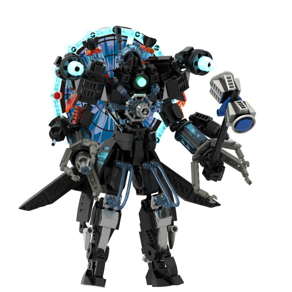 Skibidi Toilet Vs Cameraman Building Blocks Set Giant Dual Cannon Titan Cameraman Model Kit Educational Toy for Boys Gift