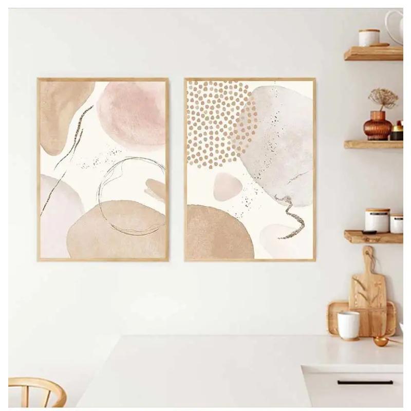 Bohemian Geometric Beige Abstract Poster Canvas Painting Wall Art Printing Picture Bedroom Living Room Home Decoration Picture
